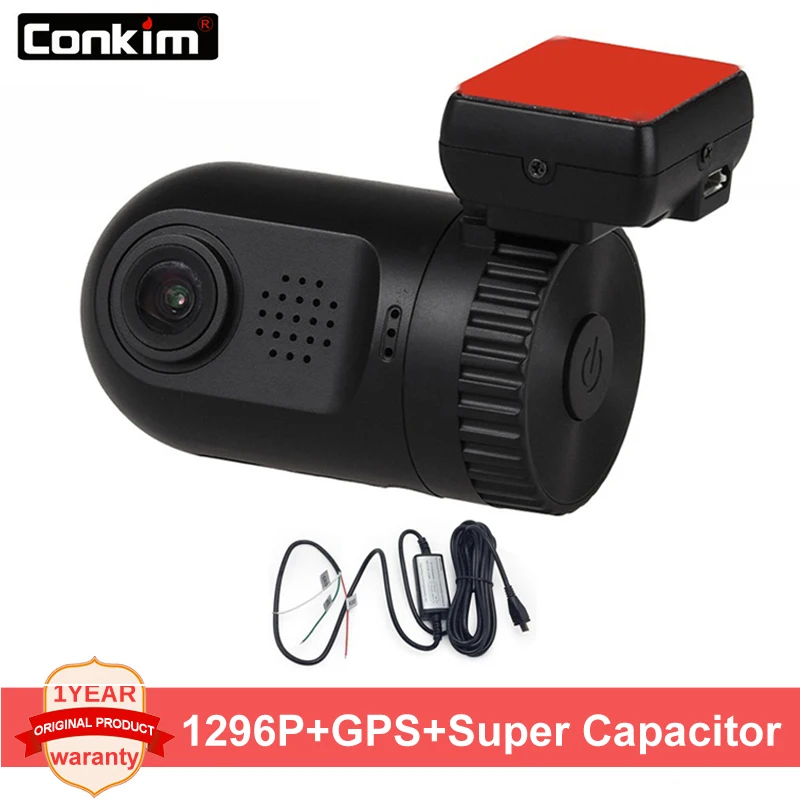Conkim Mini 0805P Автомобильная камера Full HD 1296P Dash Cam ADAS LDWS Pro конденсатор для вождения авто регистратор парковка жесткий провод Ki