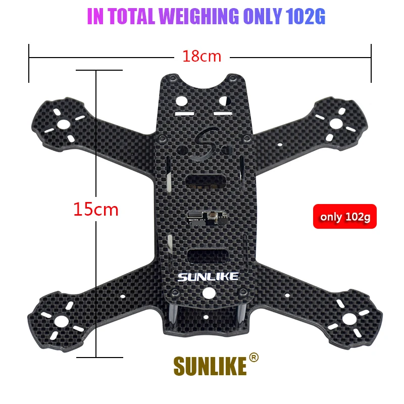 Гоночная рама FPV для квадрокоптера 180 шт. ультрауглеродное волокно 3K мм | Игрушки и
