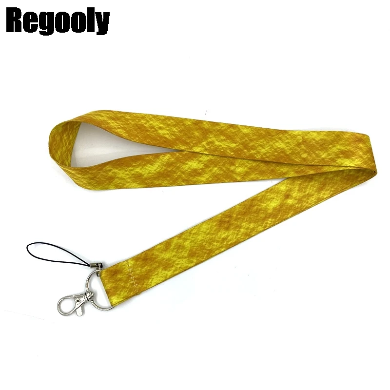 Текстурный шнурок с золотым рисунком для ключей крутой шейный ремешок телефона
