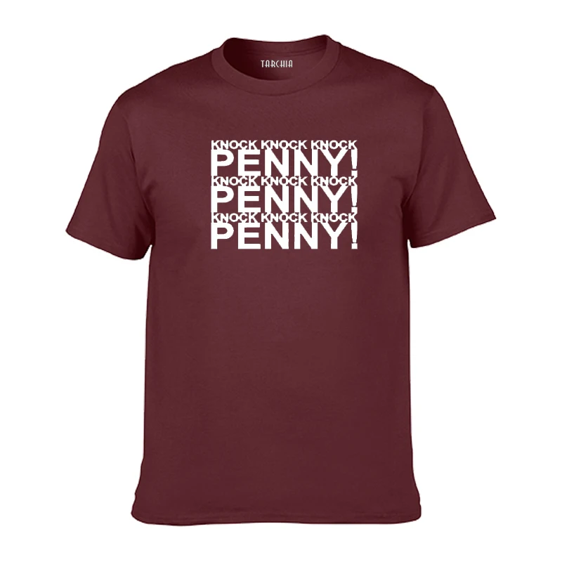 

TARCHIA 2022 New Summer Brand Knock Penny t-shirt Cotton Tops Tees Men Short Sleeve Boy Casual Homme Tshirt T Plus Fashion