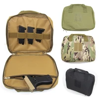 tactical handgun case pistol carry bag with magazine pouch military hunting portable handgun holster soft padded pistol carrier