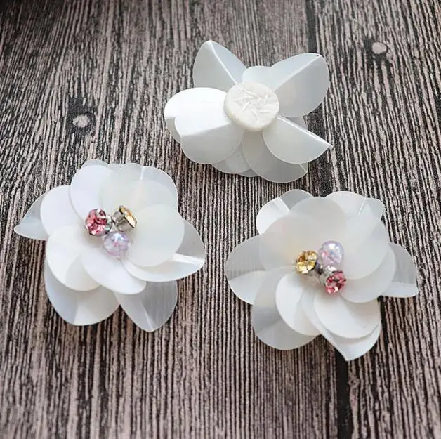 10 шт. ручная работа блестки воротник аппликация вышивка цветы пачки для одежды