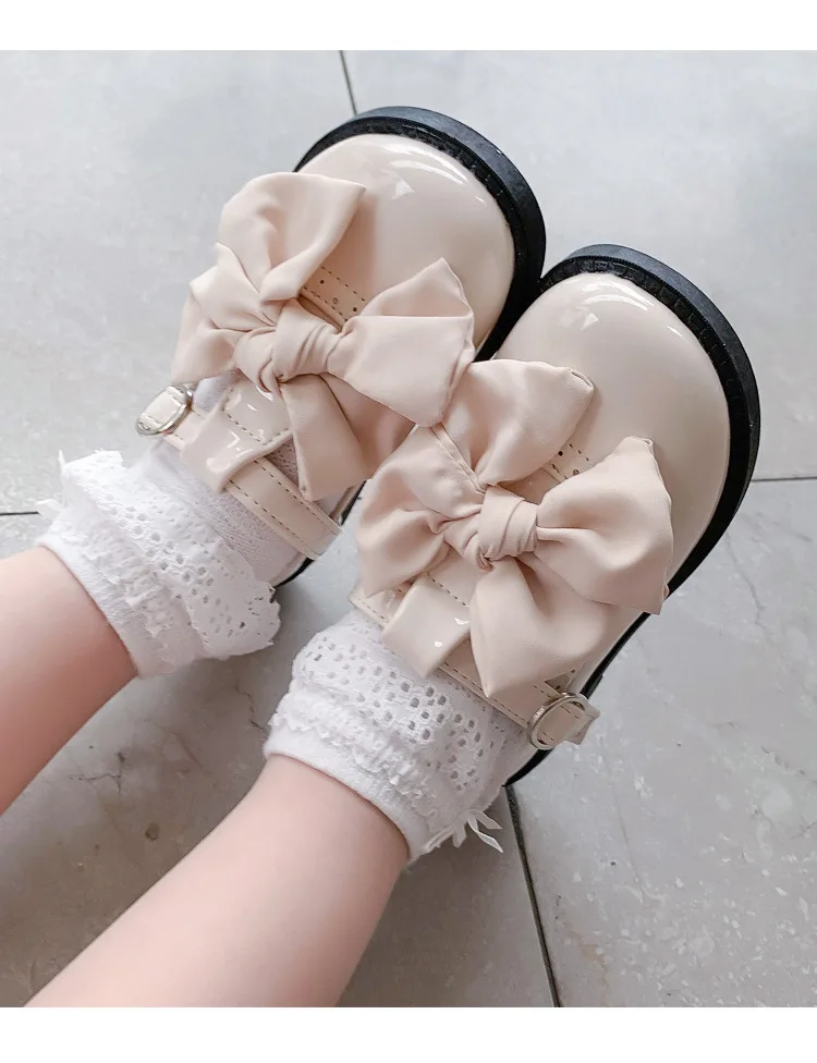 

Princess Fashion Bow Shoe Elegant Dress Shoes Girl Party Autumn Children'S School Kid Leather Shoes 3 4 5 6 7 8 9 10 11 12 Year