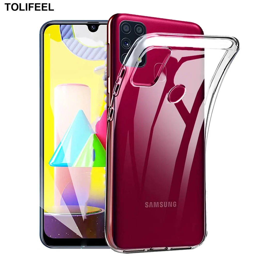 Мягкий силиконовый чехол для Samsung Galaxy M23 M11 M21 M21S M31 M31S M32 M51 M52 M62 прозрачный