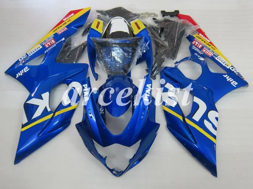 ABS пластик полный Обтекатели набор для Suzuki GSXR1000 GSXR-1000 K5 05 06 год 2005 2006 Корпус мотоцикла Cowling+ крышка бака