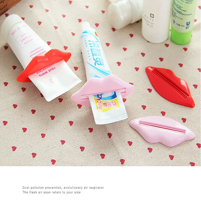 4 шт. ручная отжимная зубная паста в форме губ пресс-дозатор пасты зажим для