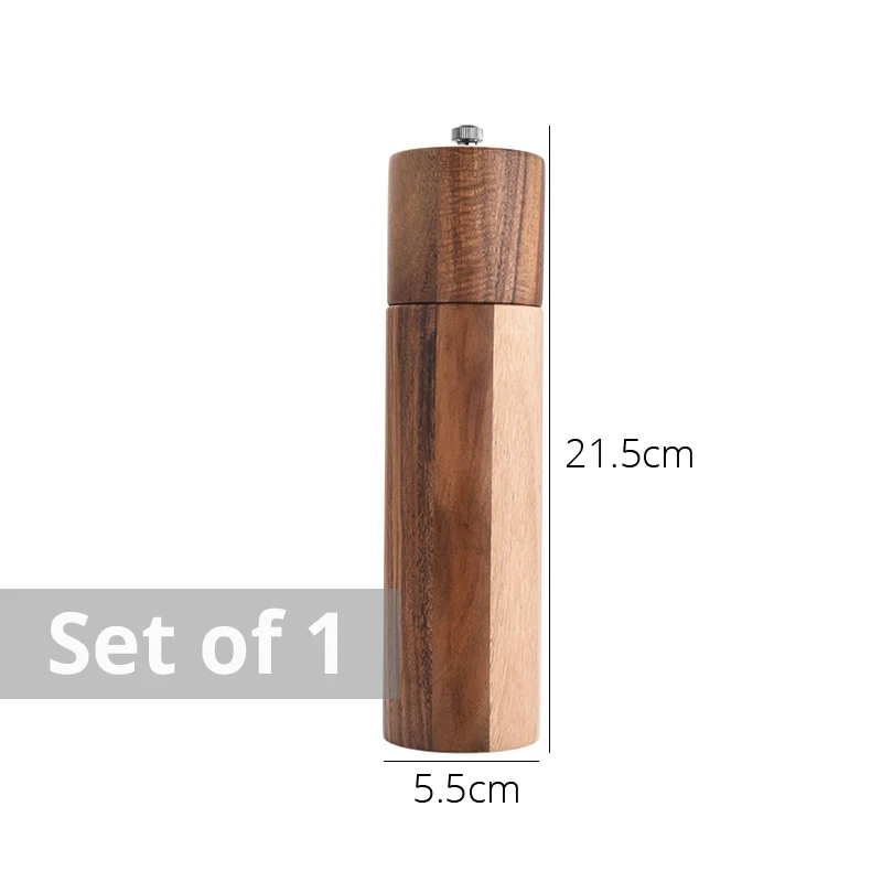 

Wooden Salt and Pepper Grinders, Manual, Sea Salt and Pepper Mills for Seasoning, Meal Prep, Cooking, Serving, Dining, Tableware