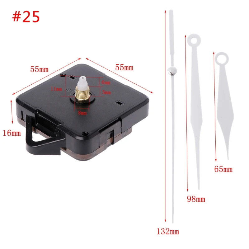 

Quartz Clock Movement Mechanism Hands Wall Repair Tool Parts Silent Kit Set DIY