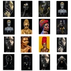 Плакат Африканской черной женщины, Картина на холсте, плакаты и принты, Настенная картина для гостиной, спальни, Декор без рамки