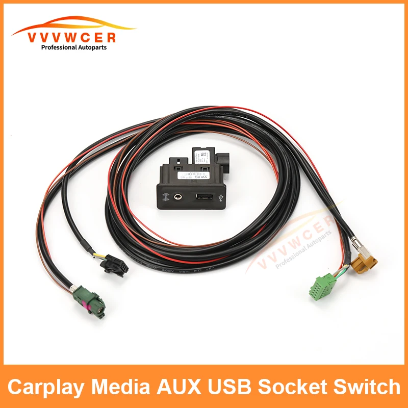OEM для VW Golf MK7 CarPlay кабель медиа AUX MIB2 PRO USB AMI устанавливаемая штепсельная розетка