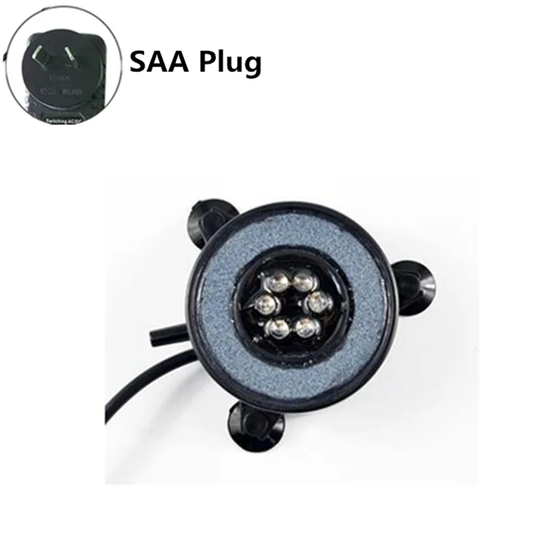 SAA Plug 1 Вт водонепроницаемый красочный погружной светильник для аквариума воздушный насос для аквариума пузырьковый камень лампа для украшения аквариума для черепах - Цвет: SAA Plug