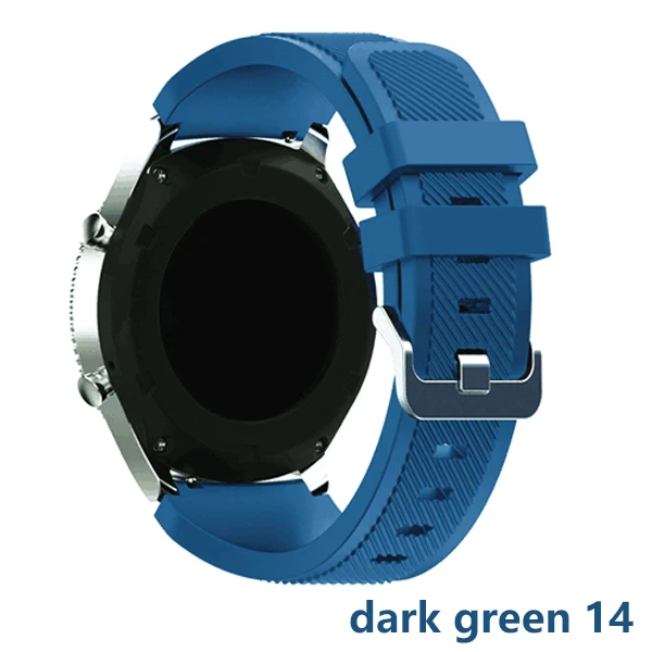 Dark green 14 20 22 мм ремешок для часов Galaxy watch 46 мм 42 мм active 2 samsung gear S3 Frontier ремешок huawei watch GT ремешок amazfit bip 47 44 40 - Цвет ремешка: Dark green 14