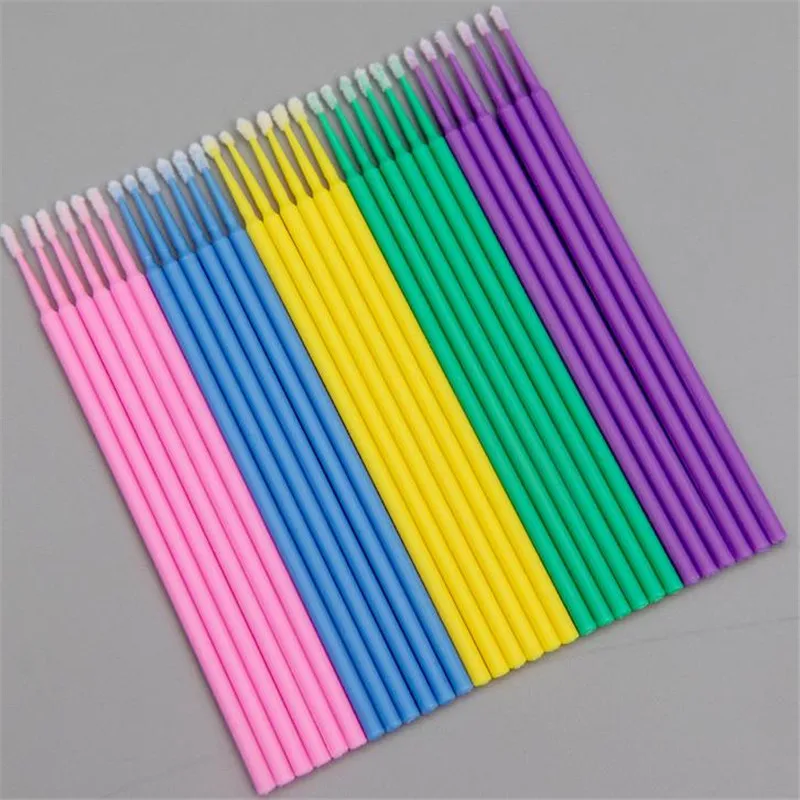 100 шт. Одноразовые щетка для ресниц ватные палочки микро Индивидуальные ресницы