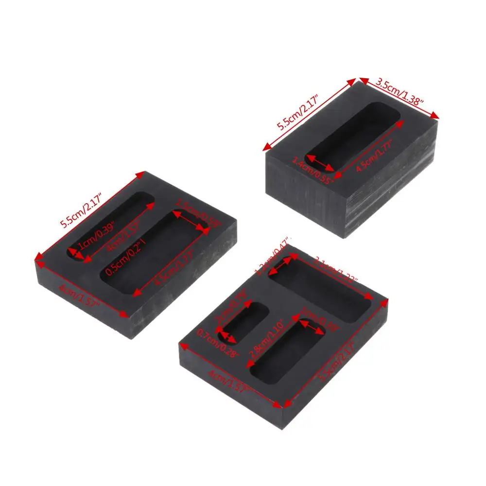 Золотистый тигель графитовый слиток металлический стержень литье инструмент