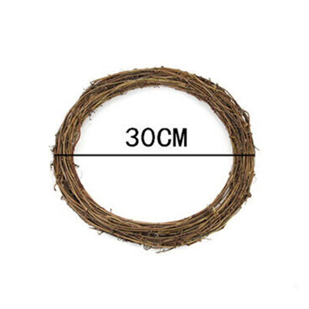 

Artificial Vine Ring Wreath Rattan Wicker DIY Garland Home Xmas Party Decor Dried Flower Frame Diy Floral Wreaths 30CM
