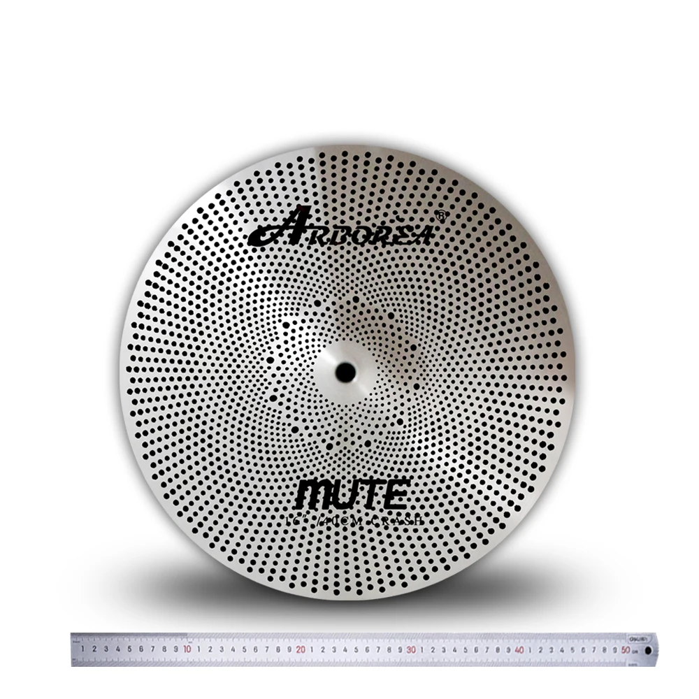 

Arborea High quality Mute Cymbal Sliver Low Volume Cymbal 1 piece of 16'crash drummers practice cymbal
