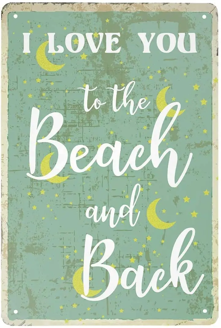 

Винтажный металлический знак syplog, «Я люблю тебя на пляже», ретро-постер, Настенный декор для кухни, бара, паба, фермы
