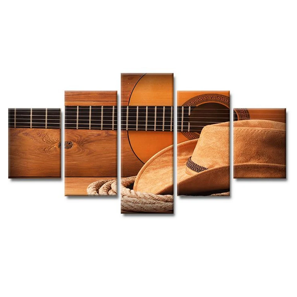 HD настенный плакат на холсте домашний декор Современная 5 панелей ковбойская