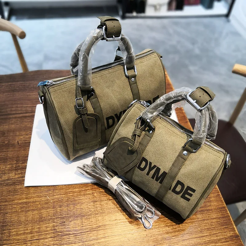 

2021 New Fashion Large Capacity Pillow Bag Canvas Shoulder Diagonal Portable Boston Bag Purses and Handbags Luxury Designer Sac