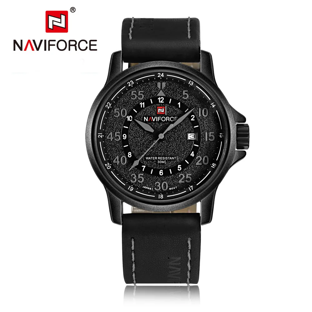Новые мужские часы NAVIFORCE модные спортивные кварцевые часы мужские часы лучший бренд класса люкс Бизнес водонепроницаемые часы Relogio Masculino - Цвет: 9076-GY