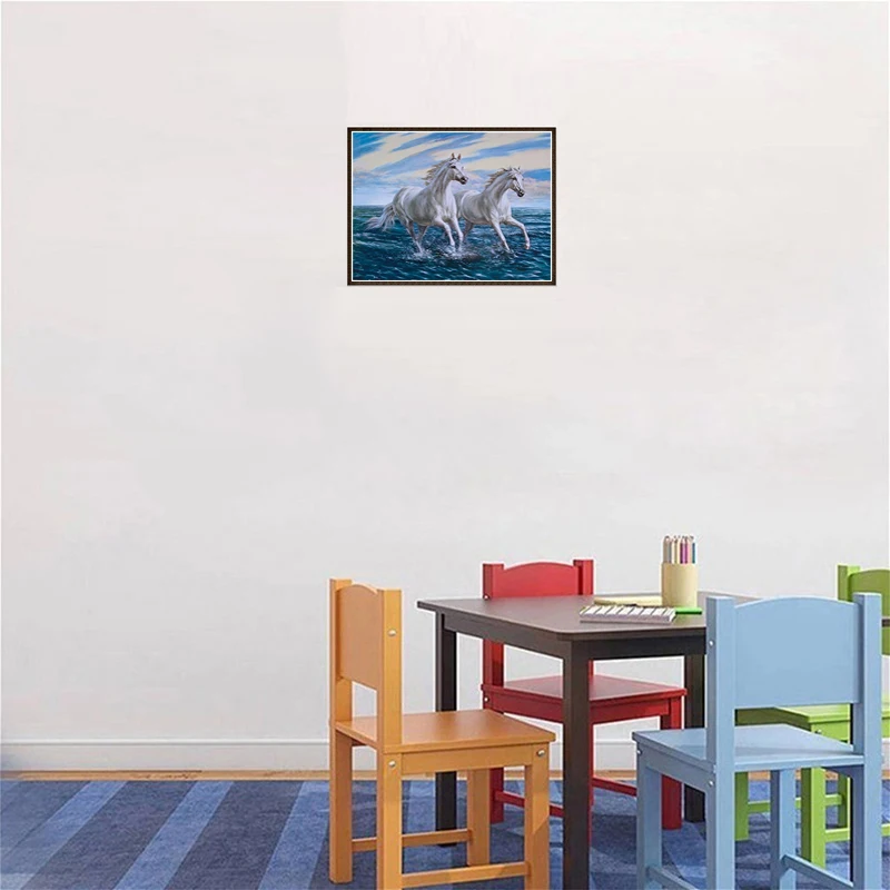 Сделай Сам лошадь 5D алмазная живопись вышивка крестом полный круглый бриллиант