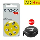 Аккумуляторы для слухового аппарата, Размер 10 za Engion Pro, упаковка из 6 шт., желтый Tab PR70, 1,4 в, тип A10 e10, Цинковый воздушный аккумулятор с коробкой для хранения