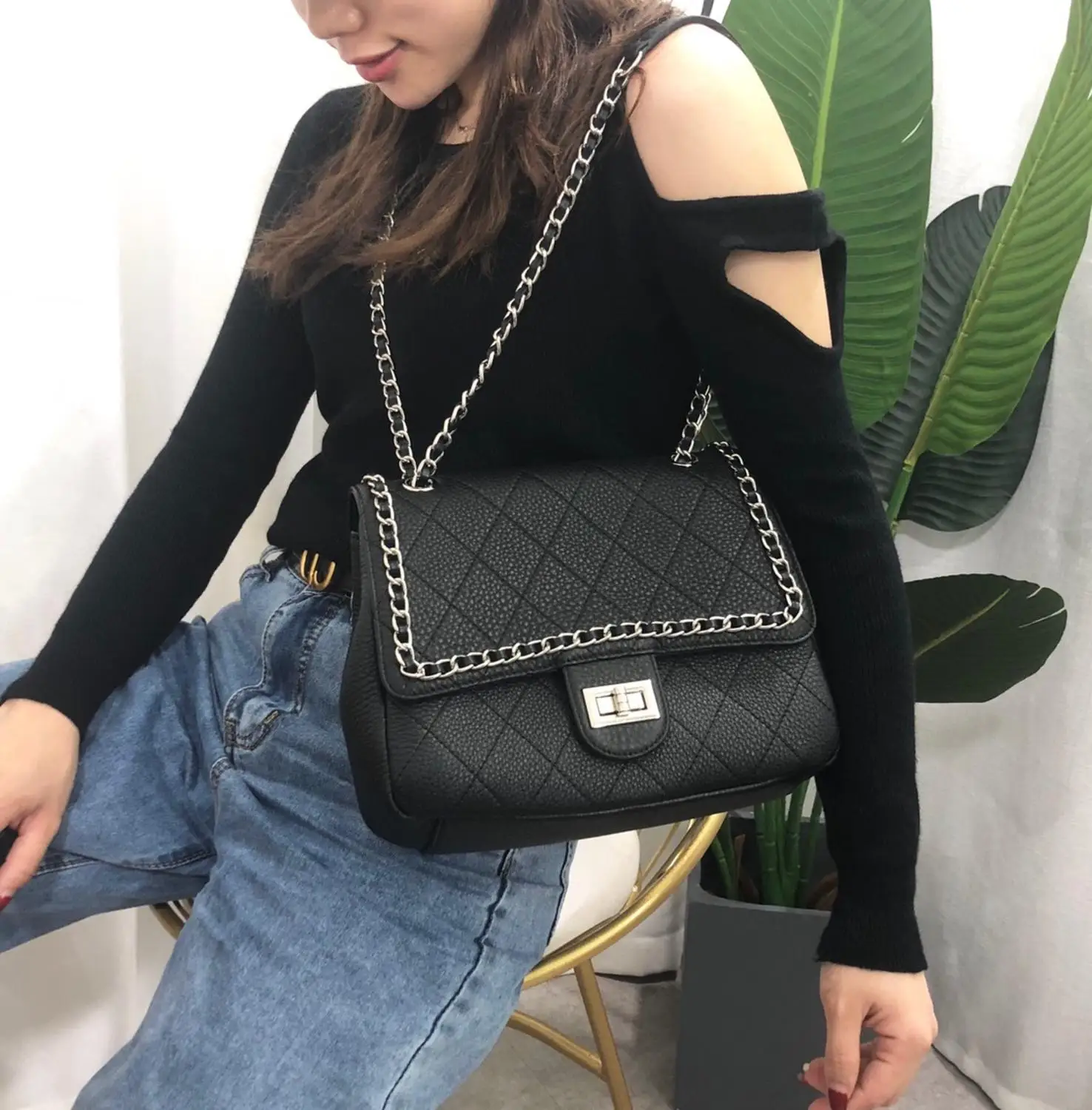 

free shipping 2020 the new style fashion and simple genuine cow leather women one shoulder bag crossbody bag 25cm 5color