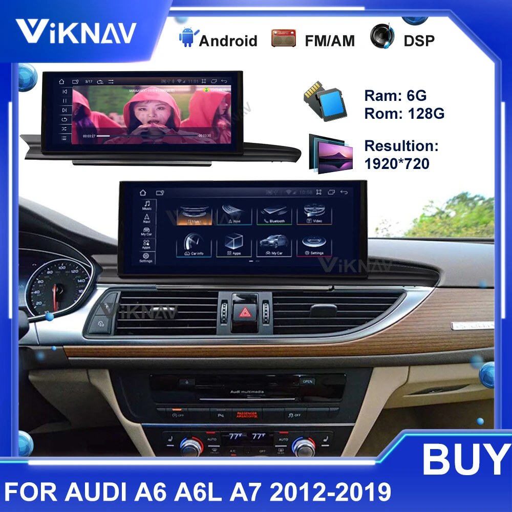 

Автомобильный радиоприемник, 12,3 дюймов, Android 11, для Audi A6 A6L A7 2012-2019, GPS-навигация, мультимедийный плеер, 2Din DVD, автомобильный стерео аудио приемн...