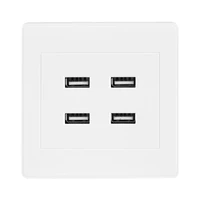 4 usb ports dc 5v home office electric wall mounted power socket charger outlet