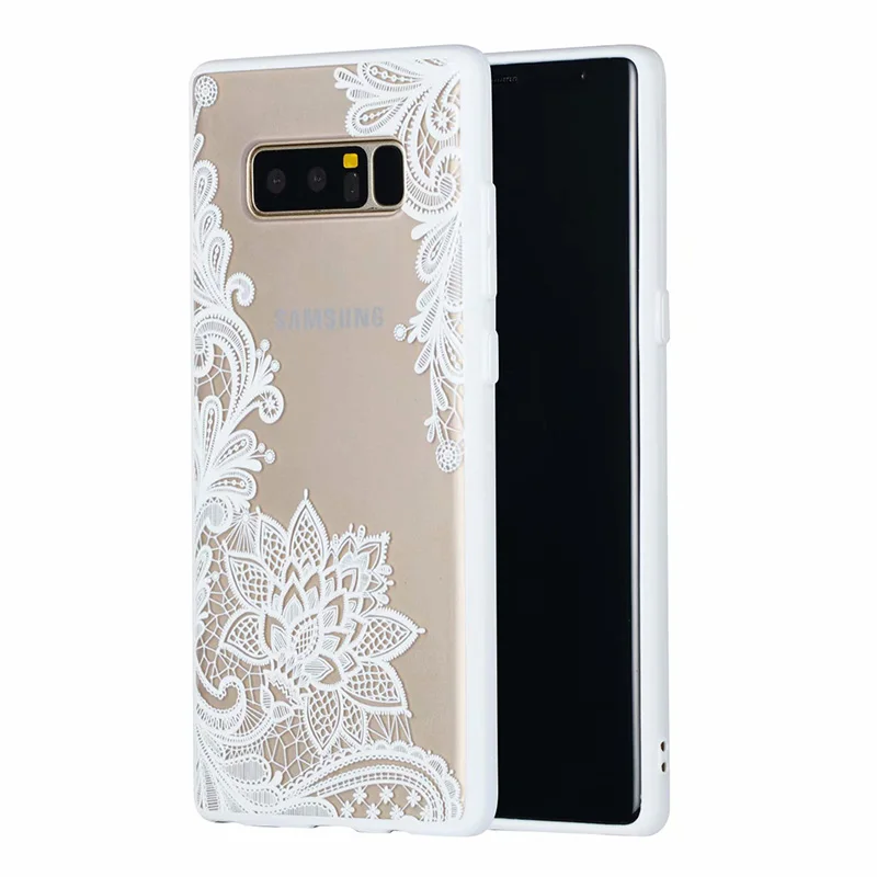 5 3D кружевной чехол для samsung S6 S7 край S8 S9 Plus Note 8 9 чехол с цветком розы на Galaxy A6 A8 плюс чехол для Galaxy A3 A5 A7 - Цвет: 5