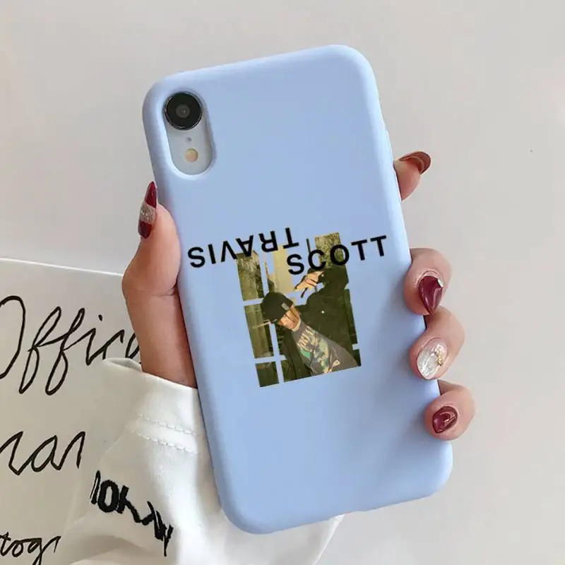 

Travis Scott Phone Case Astroworld Sicko for iPhone 12 mini pro max 11 Pro Max X XR XS 8 7 6s Candy Blue Silicone Case