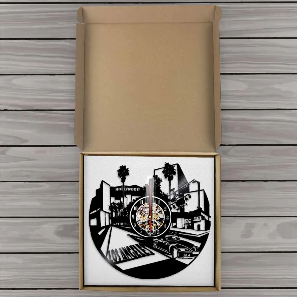 Настенные часы в стиле милитари виниловые для путешествий по США подарок на