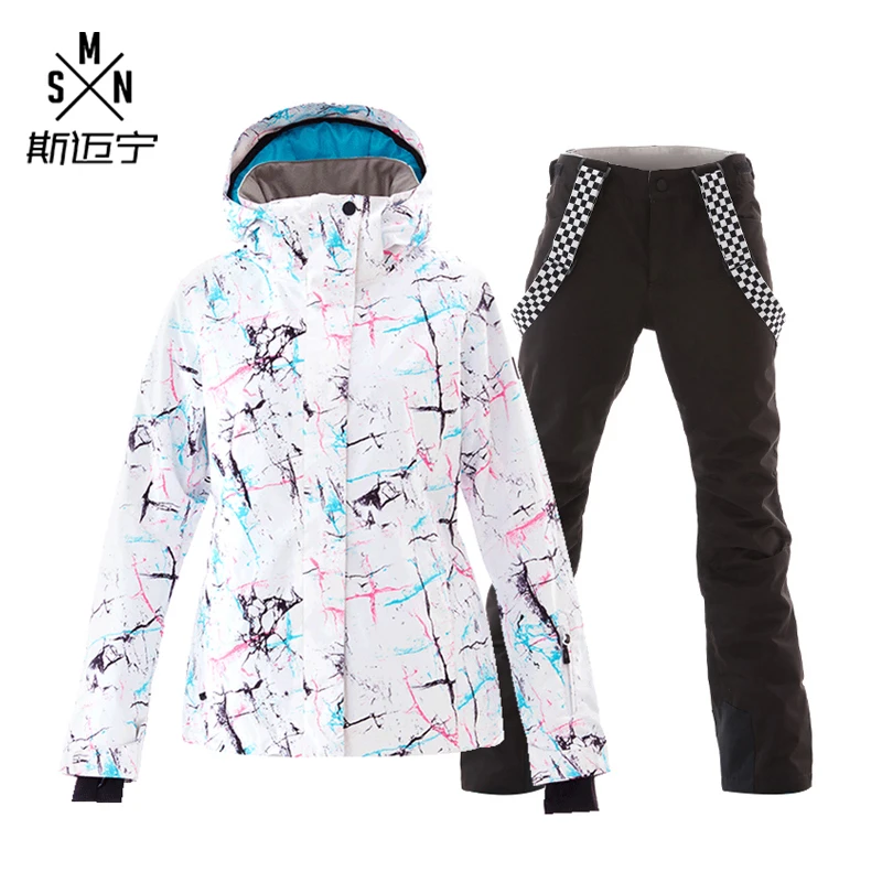 women set 1 Женский зимний горнолыжный костюм. лыжный костюм женский,горнолыжный костюм женский, лыжные костюмы женские, зимний костюм женский куртка штаны. Одежда для сноуборда - Цвет: women set 1