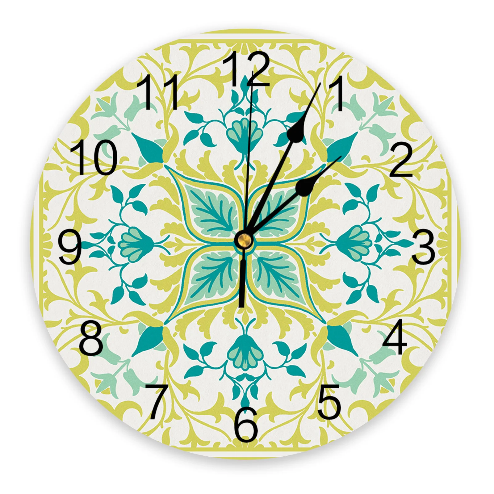 

Vintage Farmhouse Style Pattern Wall Clock Bedroom Silent Wall Digital Clock Living Room Decor Wall Clock Modern Design