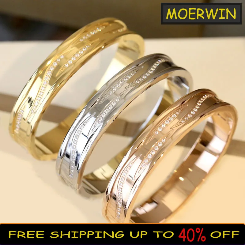 

Famous Brand Original Sterling Silver Color Zero Bangle Classic Fashion Zircon Bangle Men And Women Bangle Luxury Design Jewelry
