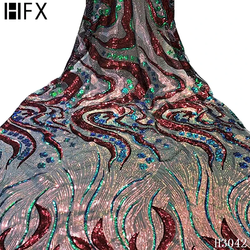 Африканская кружевная ткань Высококачественная блестящая французский тюль в