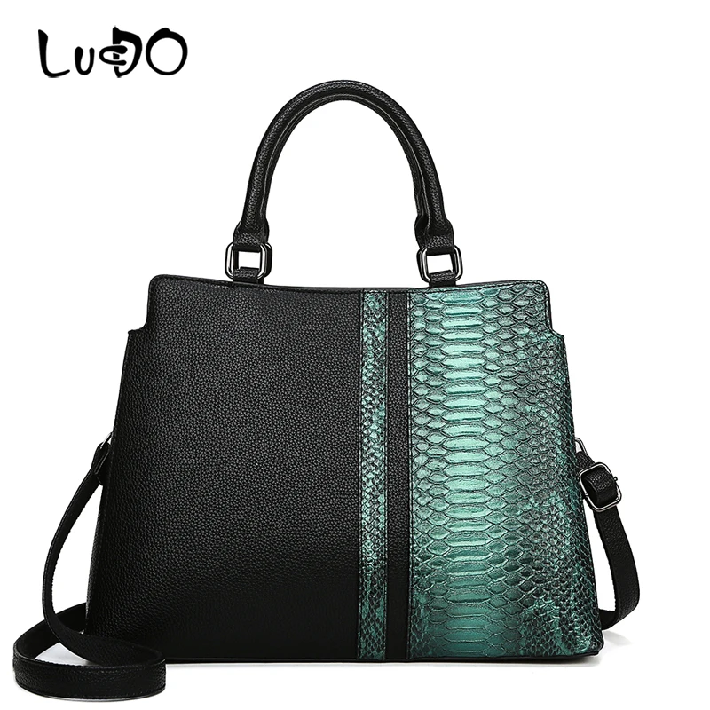 Fashion Snake Pattern Handbags high quality Retro Ladies Shoulder Crossbody Bags alligator Women Leather Messenger | Багаж и сумки