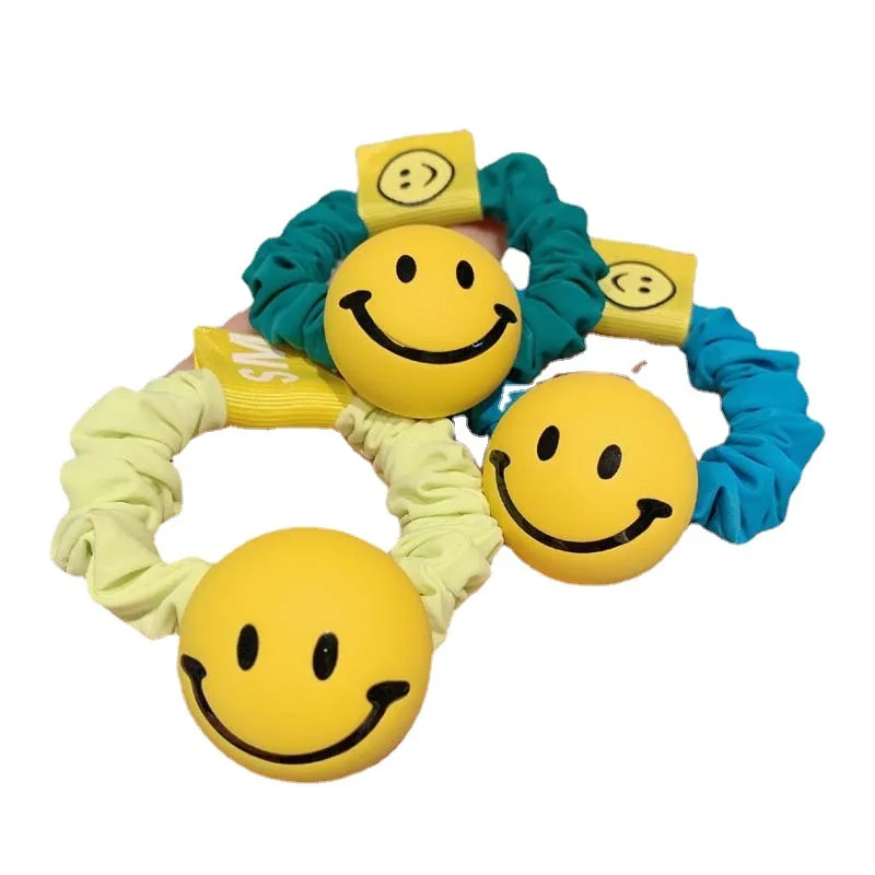 

Cute Smile Face Plush Soft Elastic Hair Band Fashion Headband Women Girl Ponytail Holder Hair Accessories