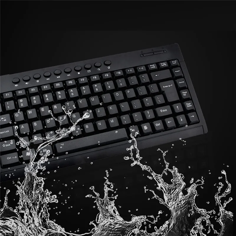 VOBERRY USB водонепроницаемая клавиатура стандартная настольная черная офисная с