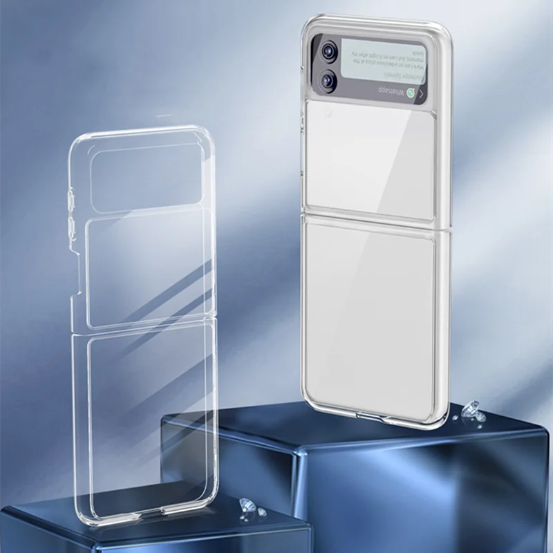 

Transparent Hard Plastic Case for Samsung galaxy Z Flip 3 Phone Cover Clear Ultra Thin Shockproof Case for Galaxy Z Flip 5G