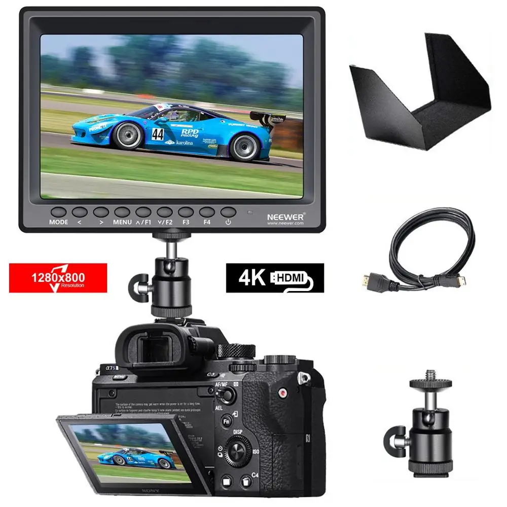 Neewer 7 дюймовый экран 1280x800 IPS камера полевой монитор поддержка 4k вход HDMI видео для