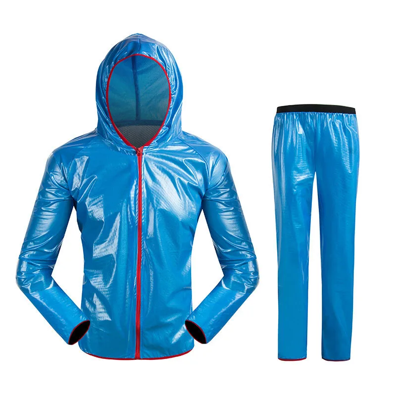 Blue Rain Suit LIKE RAIN Водонепроницаемый плащ Для мужчин на открытом воздухе для верховой езды, против дождя костюм Для женщин Модный ветрозащитный дождевик плащ для мотоцикла RC01 - Цвет: Blue Rain Suit