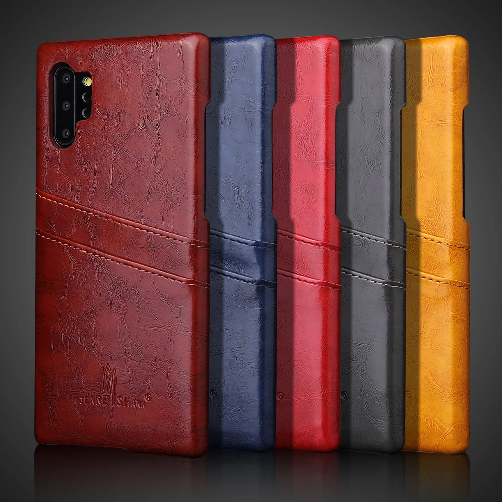 

Luxury Retro Solid Color Leather Card Package Case For Samsung Galaxy NOTE 20 10 9 8 PLUS Ultra Global Hot Sale Phone Cases