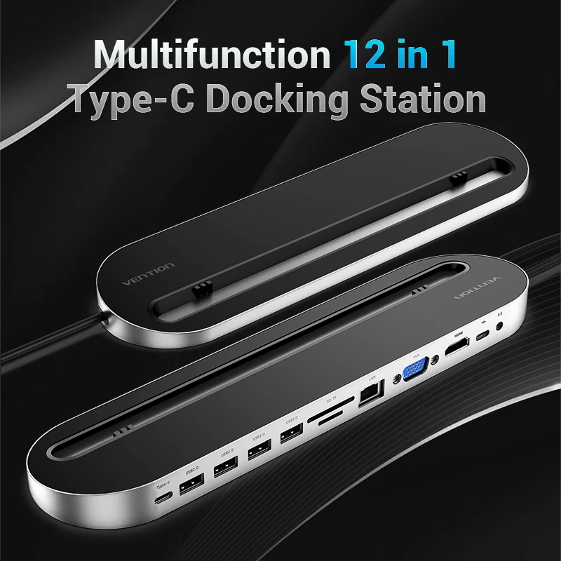 USB-концентратор Vention usb-хаб универсальное устройство типа C на USB 3 0 VGA HDMI RJ45 SD/TF для
