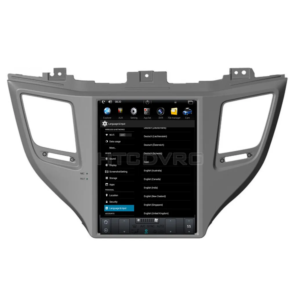 YMODVHT 10 4 дюйма Telsa стиль вертикальный экран четырехъядерный Android 7 1 2 Гб RAM