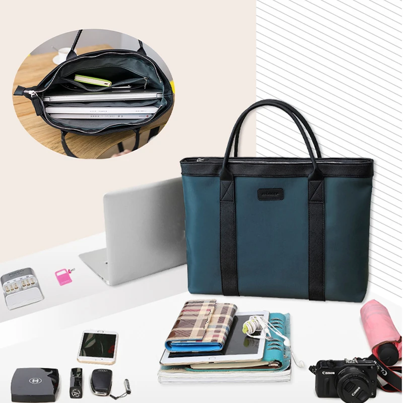 

Men's Women's Travel Briefcase Waterproof A4 Documents Storage Bags Office Business Organize Handbag Cell Phone Laptop Pouchs