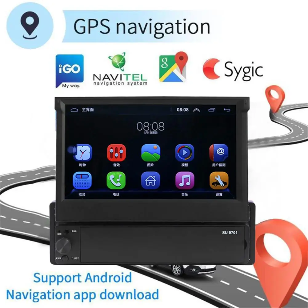 7-дюймовый складной сенсорный экран Bluetooth автомобильный mp5-стереоплеер 1Din радио