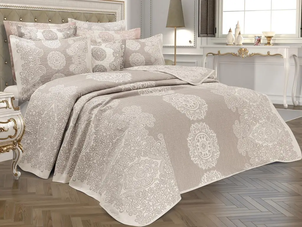 

Stella Tek Personality Venezia Bed Cover Set Beige