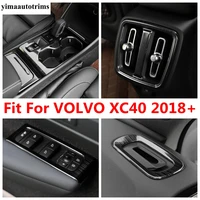 for volvo xc40 2018 2022 window lift button rear air ac outlet vent gear panel cover trim stainless steel accessories interior