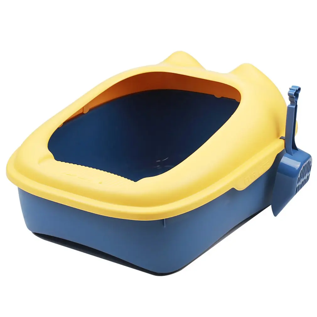 

Cat Litter Box Pet Toilet Bedpan Potty Semi-enclosed Poop Dog Cat Ears Simple self cleaning Toilet Pet Tray Splash-proof
